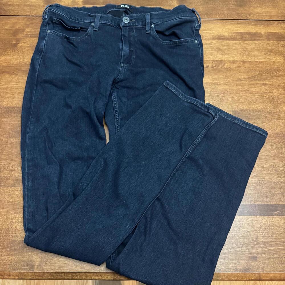 Paige, Mens Lennox Slim Fit Jeans, Dark Navy, 35 W 37 L